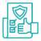 Shield with checklist and thumbs-up icon