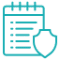 Calendar with shield icon