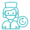 Masked healthcare worker appointment icon
