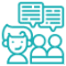 Group chat icon with speech bubbles