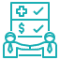 Medical transport car icon with person