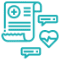 Electronic health record icon with heart